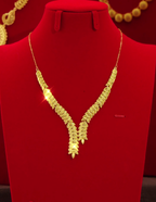 18K Gold-Plated Alloy Bridal Wheat-Ear Necklace